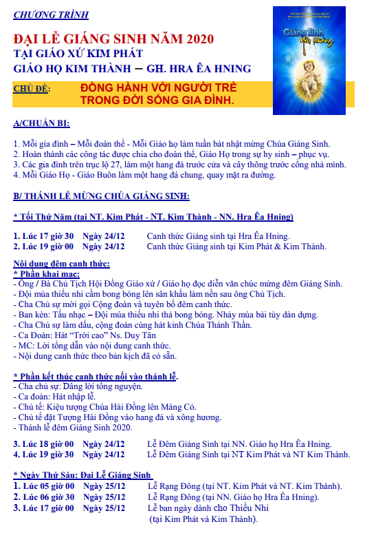 đại lễ Giáng Sinh 2020